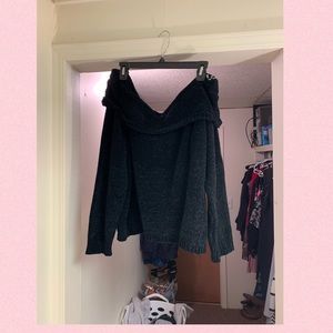 Off the shoulder chenille sweater